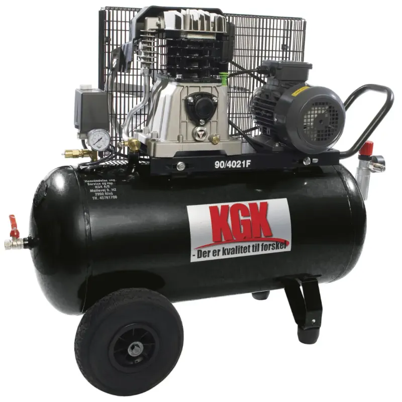 Kgk Kompressor 90 415 Kileremstrukket 90l Tank