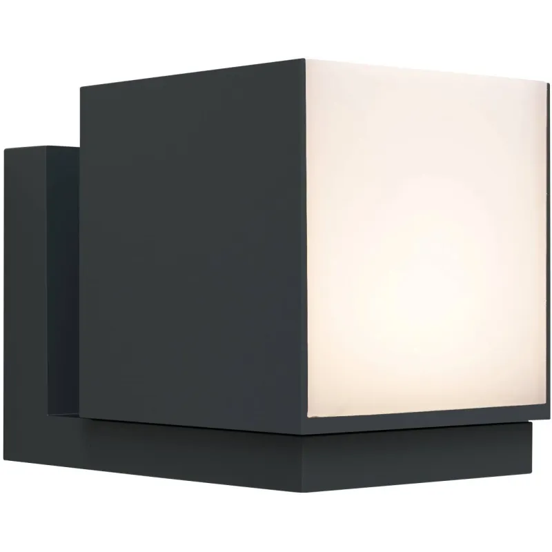 Lutec Udendørs Væglampe Cuba Mørkegrå 100x148x116mm Enkel Og Moderne Væglampe