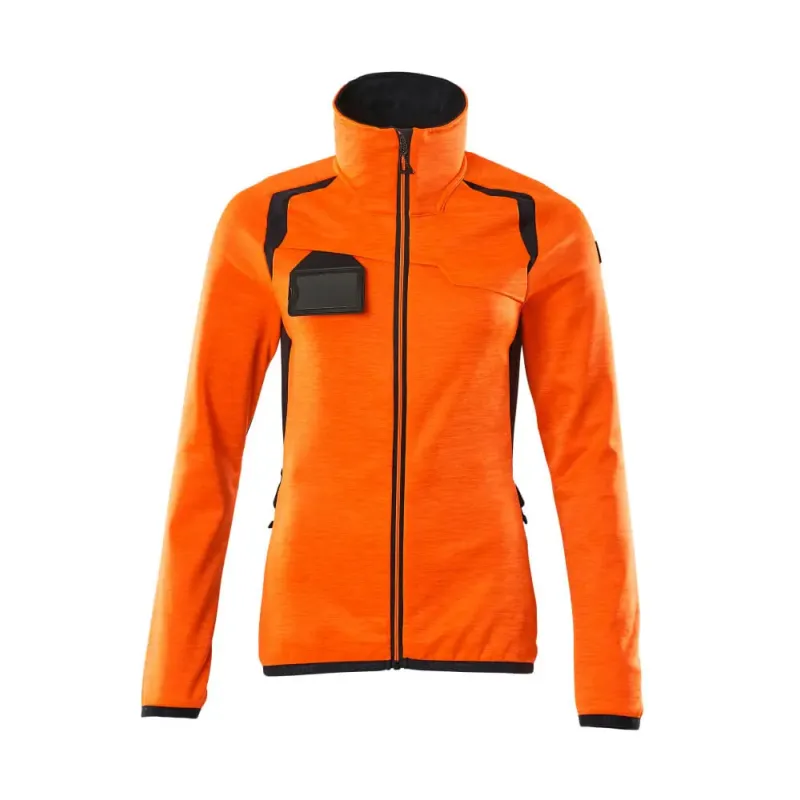Mascot Accelerate Safe Fleecetrøje Med Lynlås 19453-316 Dame Hi-vis Orange-mørk Marine