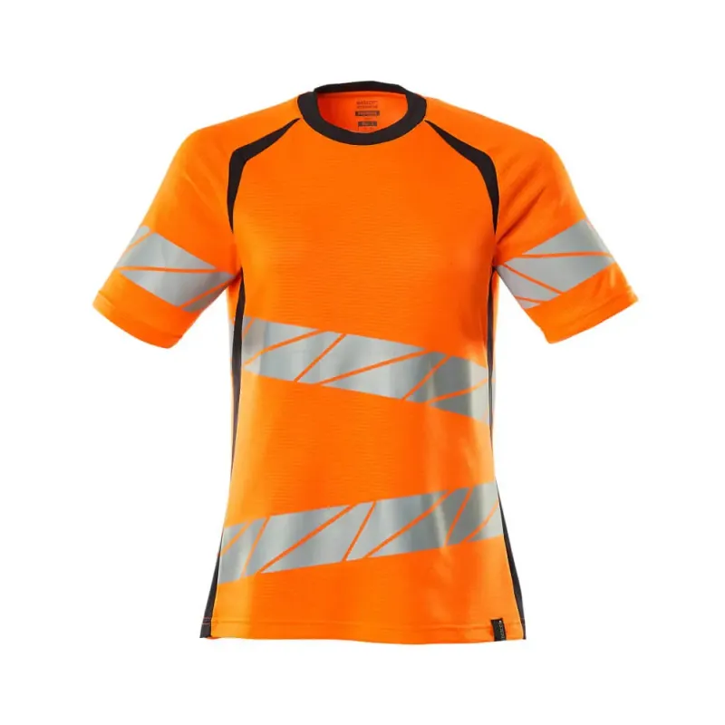 Mascot Accelerate Safe -shirt 19092-771 Dame Hi-vis Orange-mørk Marine