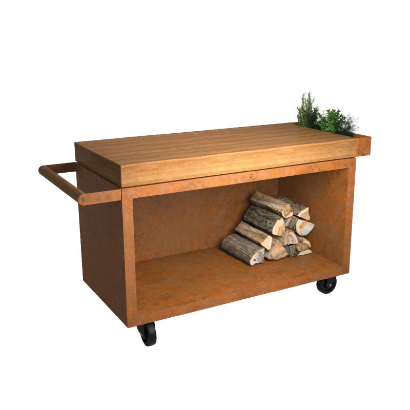 Ofyr Mise En Place Bord Corten 135 Pro Teak Wood