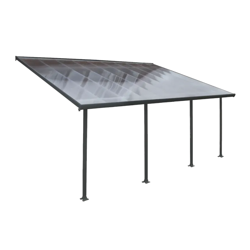 Palram Canopia Feria Terrasseoverdækning 4x6 06 Antracitgrå 540-145