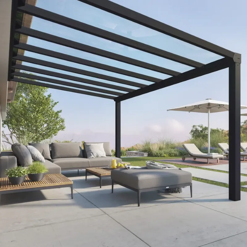 Palram Canopia Stockholm Terrasseoverdækning 4x5 2m Antracitgrå 540-122