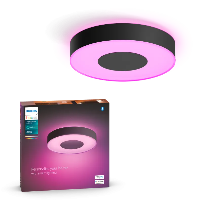 Philips Hue Xamento Hue Ceiling Lamp Black White Color Ambience