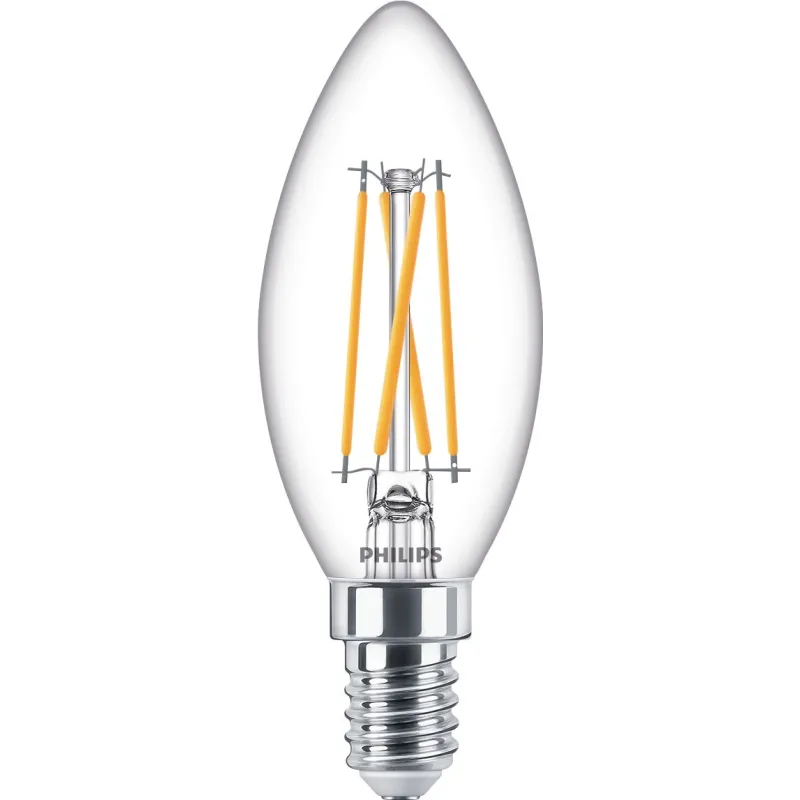 Philips Ledclassic Filament 40w Kerte E14 Varm Hvid Klar Dæmpbar Stk 8718699645922