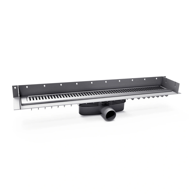 Purus Afløbsrendesæt 900mm Rib 50mm Vandret Vandlås Rist
