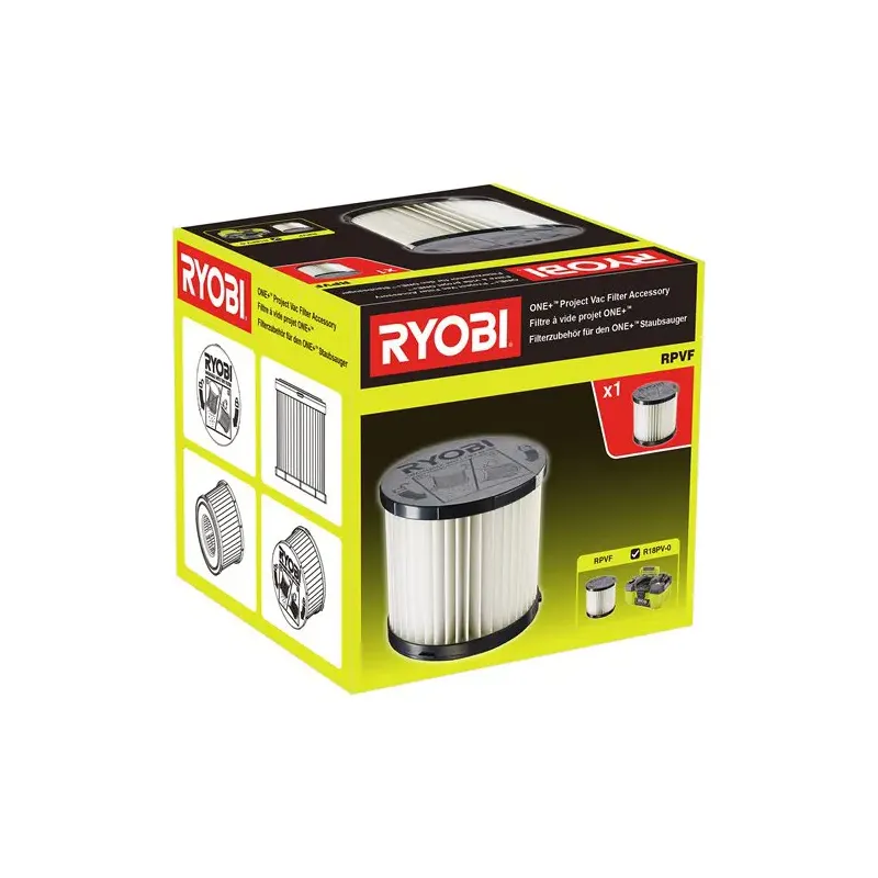 Ryobi Filter Til One Støvsuger Rpvf