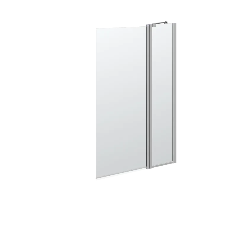 Scanbad Match Badekarsdør Sidepanel :155x95-97 Cm Satin Klar Satin