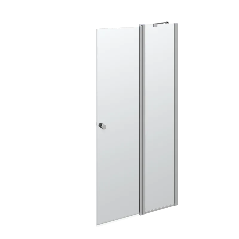 Scanbad Match Dør Med Sidepanel :200x97-99 Cm Satin Klar Satin