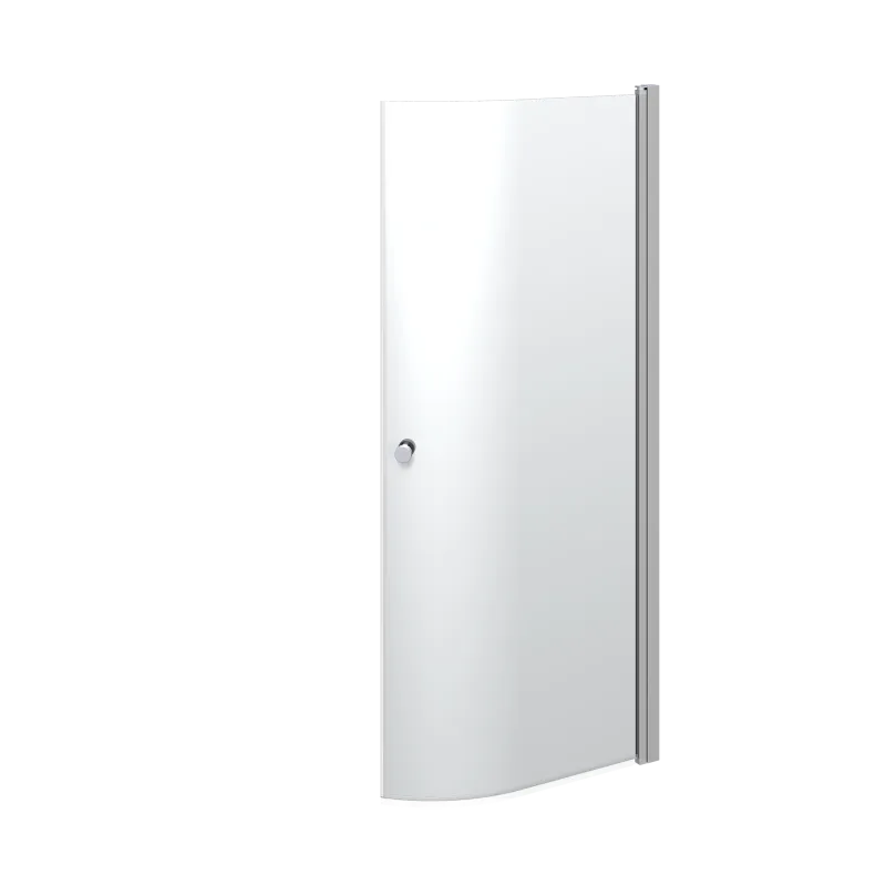 Scanbad Match Halvrund Dør :200x82-84 Cm Satin Klar Satin