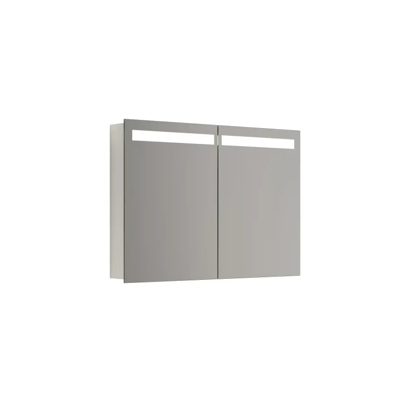 Scanbad Multo Spejlskab Global Lys Top Låger 70x100 Cm Hvid Mat