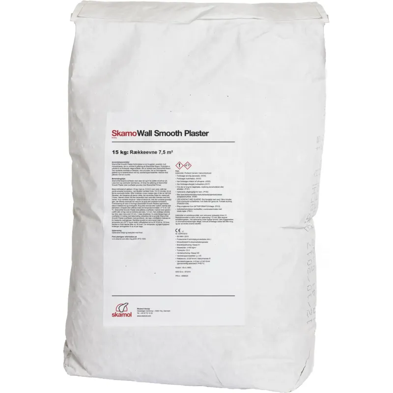 Skamol Smooth Plaster 15kg Finpuds Hvid
