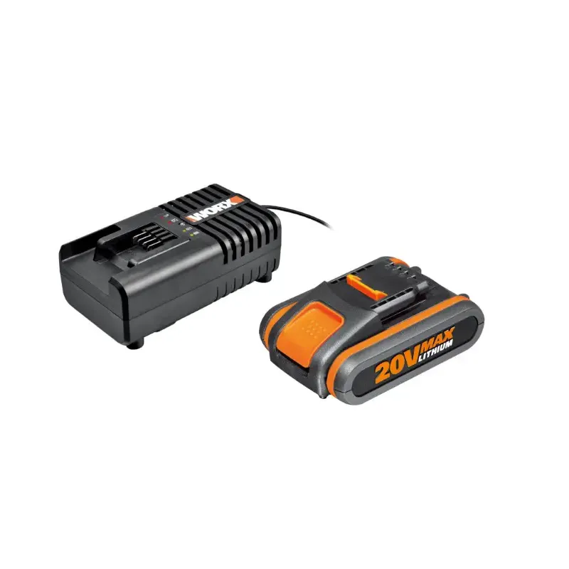 Worx Batteri Sæt 20v 0ah 2a Lader 60 Min