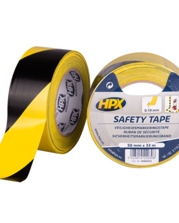 Advarselstape 50mm 33m Gul Sort