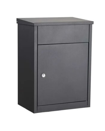 Allux 500 Antracit    Cylinderlås Postkasse F54517