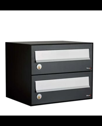 Allux Lc4 Uden Lås   Modul Sort    Grå Klap Systempostkasse F47760-2s