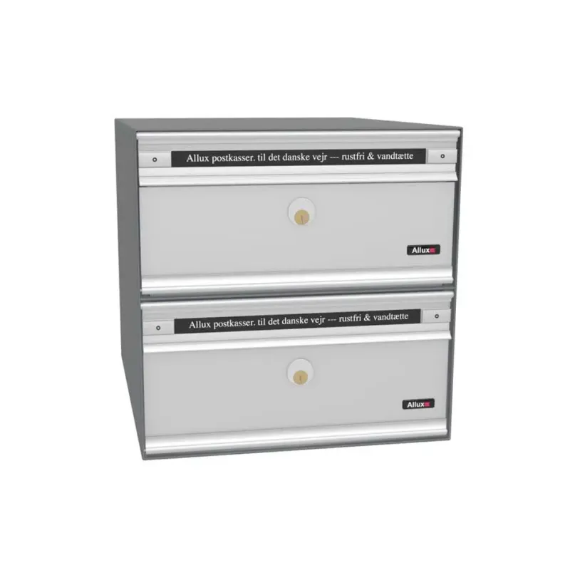Allux Pc1 Uden Lås   Modul Alu  Grå    Alulåge Systempostkasse F47805-