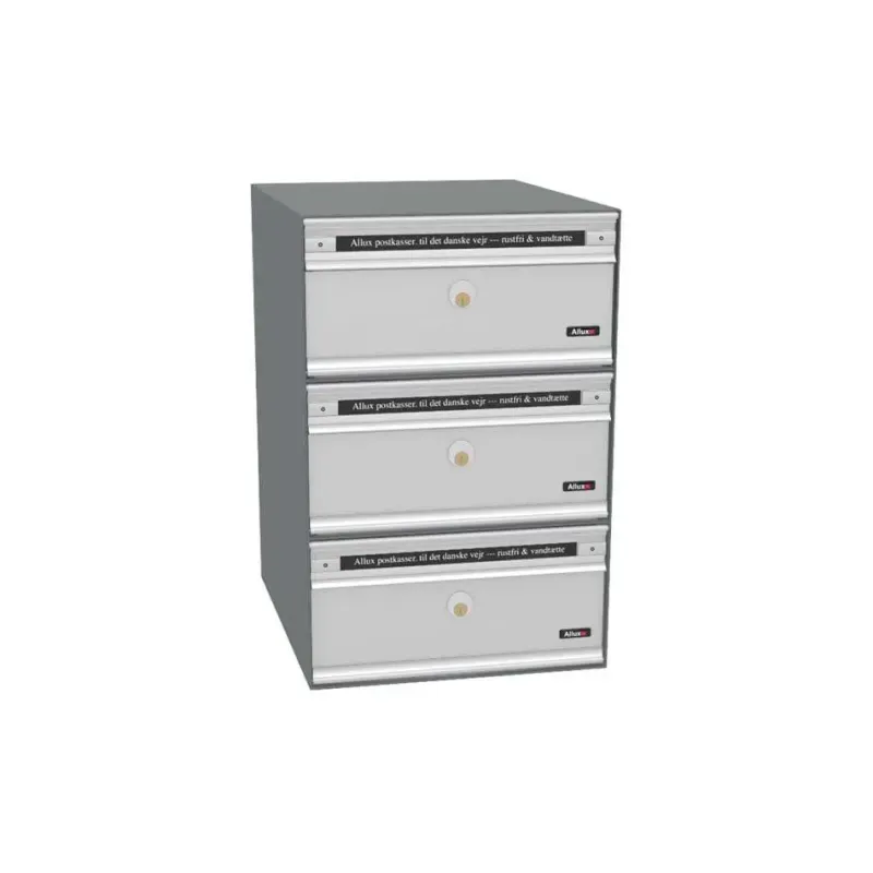 Allux Pc1 Uden Lås   Modul Alu  Grå    Alulåge Systempostkasse F47805-