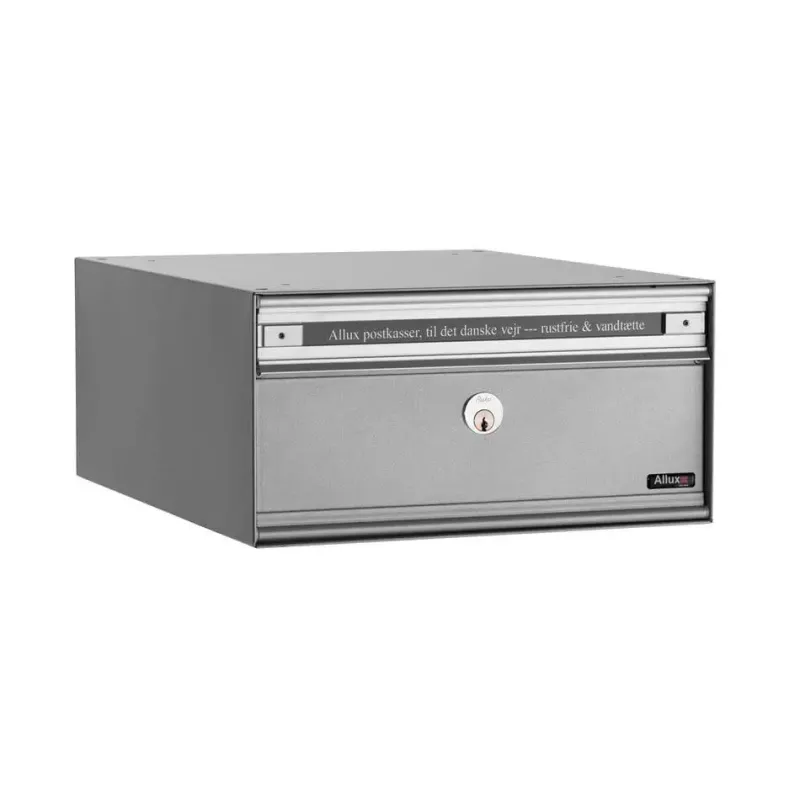 Allux Pc1 Uden Lås   Modul Alugrå    Stållåge Systempostkasse F47805-1g