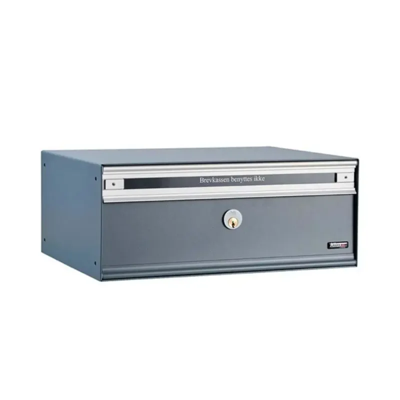 Allux Pc2 Uden Lås   Modul Antracit    Stållåge Systempostkasse F47855-6an