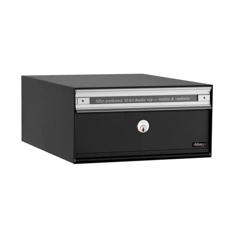 Allux Pc1 Uden Lås   Modul Sort   Stållåge Systempostkasse F47805-7s