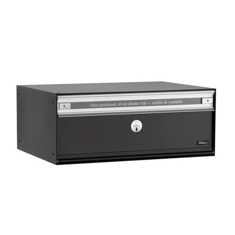 Allux Pc2 Uden Lås   Modul Sort   Stållåge Systempostkasse F47855-2s
