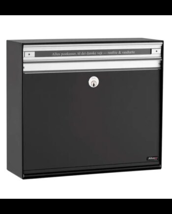 Allux Sc135 Uden Lås    Stållåge Sort Ral 9011s Systempostkasse F47081