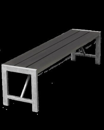 Bænk  -model 180 Cm  Nonwood Antracit Og Galv  Stel Hortus