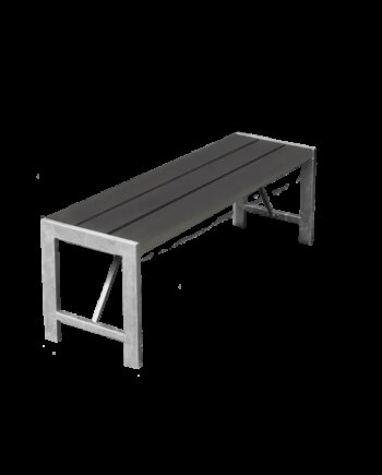 Bænk  -model 123 Cm  Nonwood Antracit Og Galv  Stel Hortus