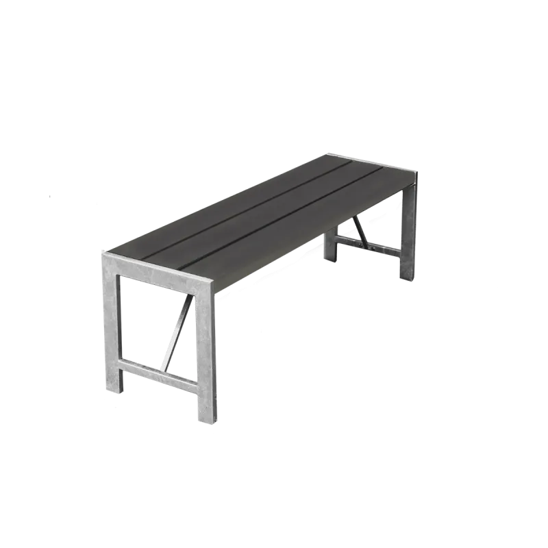 Bænk -model 123 Cm Nonwood Antracit Og Galv Stel Hortus