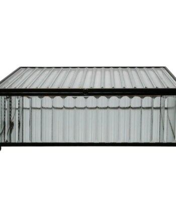 Boks   Glas Og Sort Metal 13x20x7 Cm 4442055