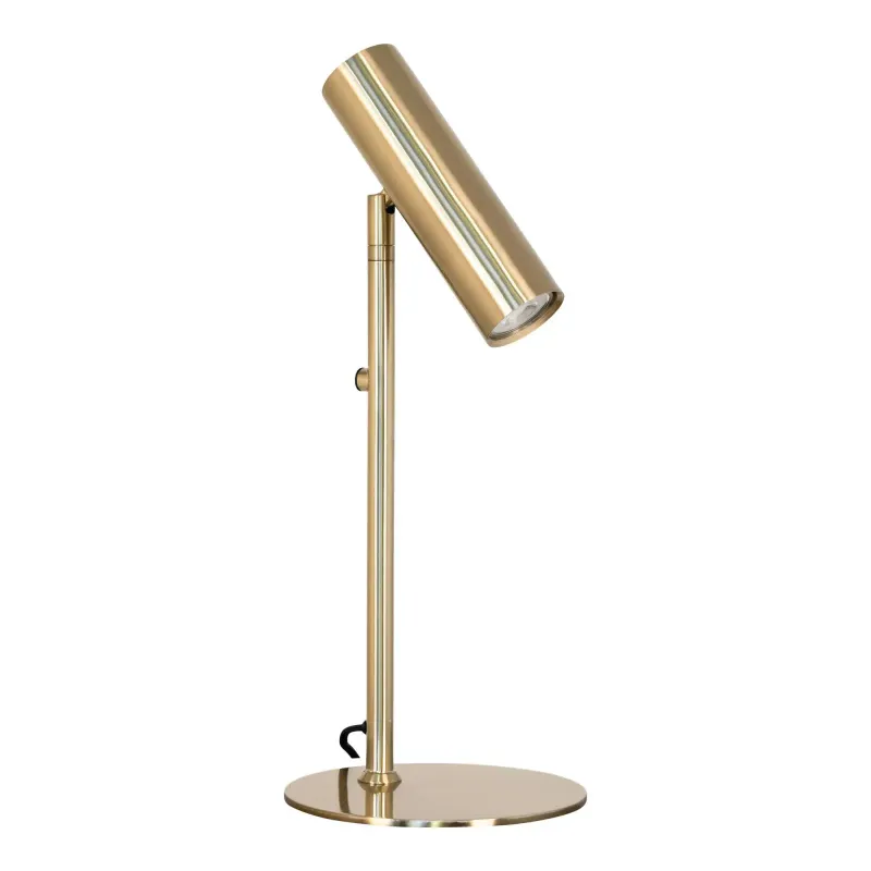 Bordlampe Lampe Messing Med Stofledning På 200 Cm Pære: Gu10 5w Led Ip20 6409102