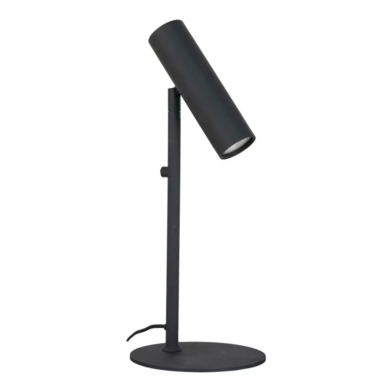 Bordlampe Lampe Sort Med Stofledning På 200 Cm Pære: Gu10 5w Led Ip20 6409101