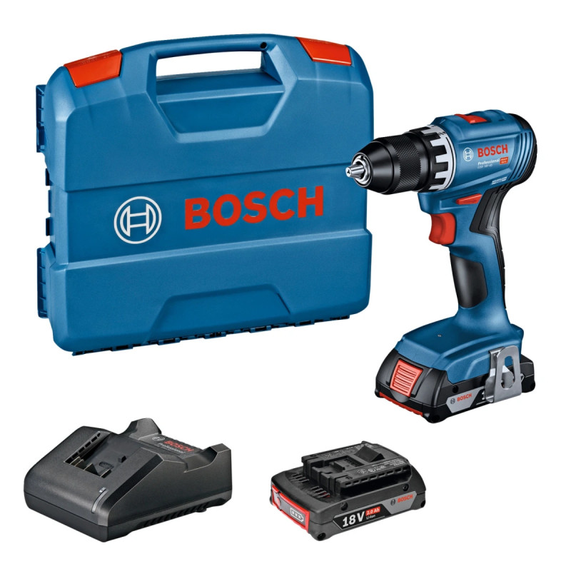 Bosch Akkubore- Skruemaskine Gsr 18v-45 2x2ah -case 06019k3202
