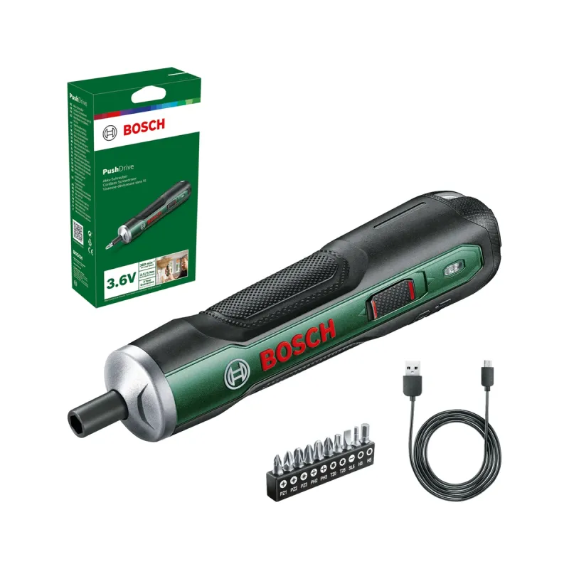 Bosch Akkuskruemaskine Pushdrive 6v Karton Skruemaskine 06039c6002