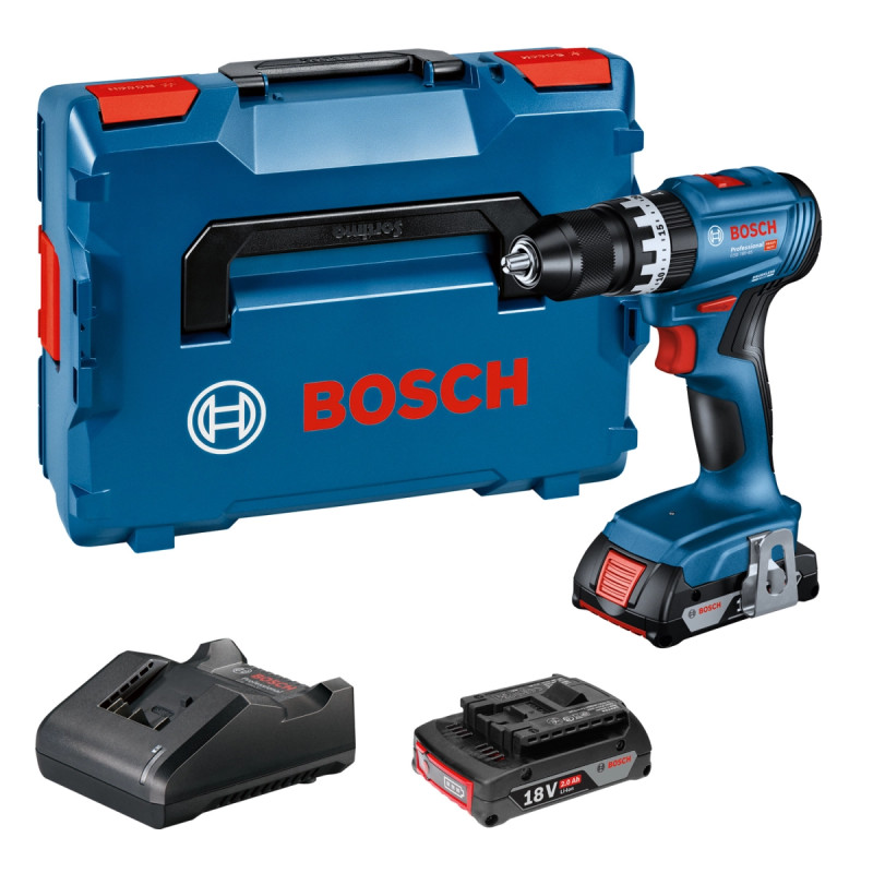 Bosch Akkuslagboremaskine Gsb 18v-45 2x2ah -case 06019k3302