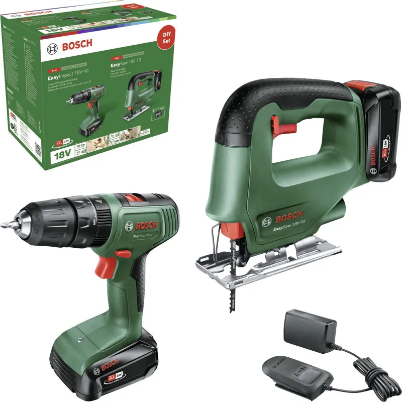 Bosch Akkuslagboremaskine 18v 2x2ah Easysaw Slagboremaskine 06039d810a