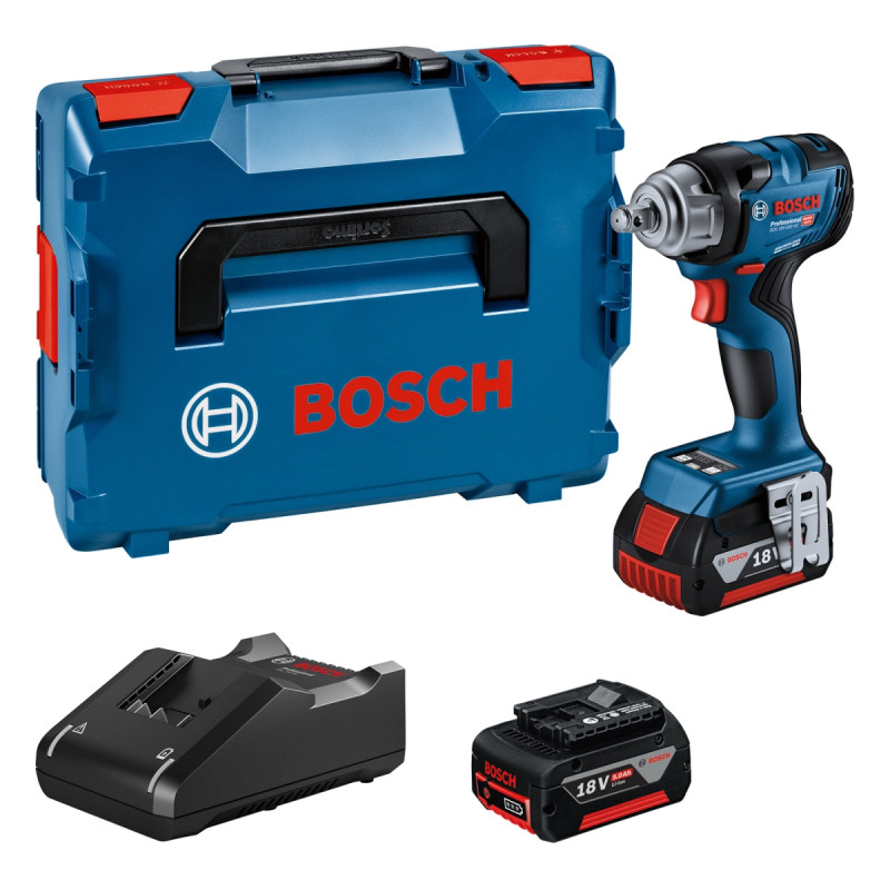 Bosch Akkuslagnøgle Gds 18v-330 Hc 2x4ah Pc -boxx 06019l5003