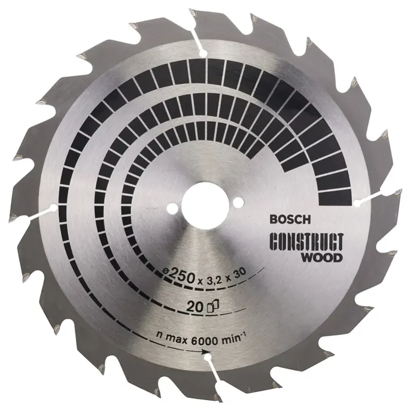 Bosch Rundsavsklinge Construct 20t ø250x3 2x30mm 2608641774