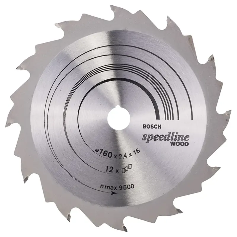 Bosch Rundsavsklinge Speedline Wood 160x16 12t 2608640784