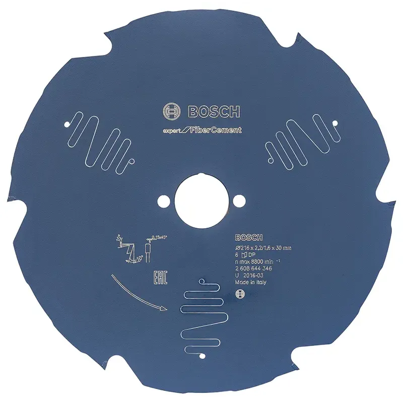 Bosch Rundsavsklinge 216x30x2 2mm 6t Exp Fiber Ceme 2608644346