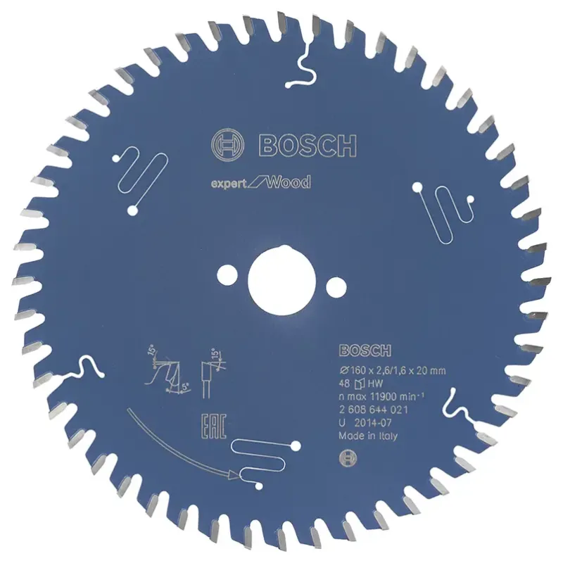Bosch Rundsavsklinge 160x20x2 6mm 48t Exp Wood 2608644021