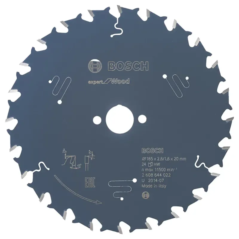 Bosch Rundsavsklinge 165x20x2 6mm 24t Exp Wood 2608644022