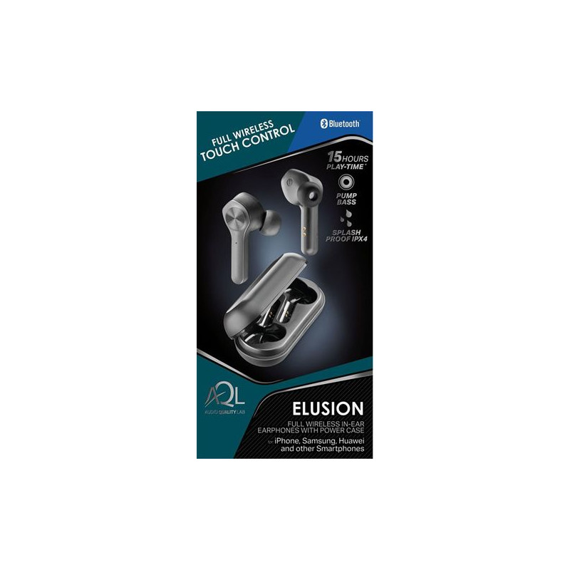Cellularline Aql Bt Earplugs Elusion Tws Sort Trådløse In-ear øretelefoner