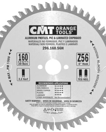 Cmt Klinge 160x2 2x20 Z56 Ne Neg 296 160 56h