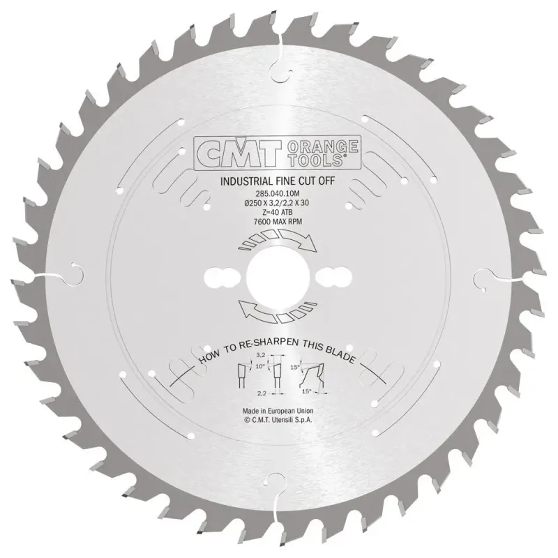 Cmt Klinge 250x3 2x35 Z40 Uw 285 040 10r
