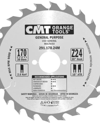 Cmt Klinge 170x2 6x30 Z24   291 170 24m