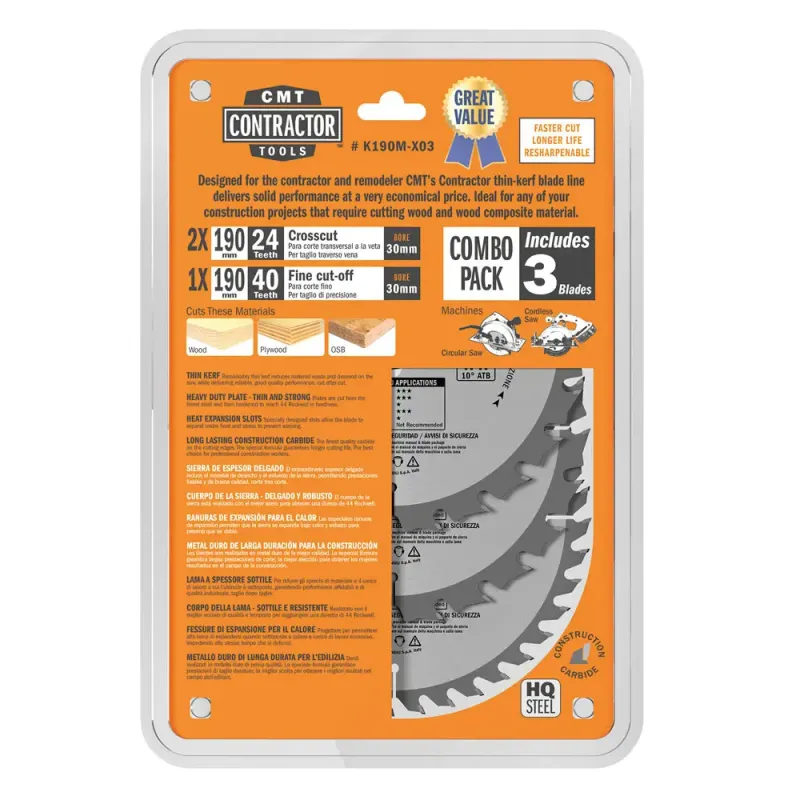 Cmt Klingesæt 190x30 Z24-24-40     K190m-x03