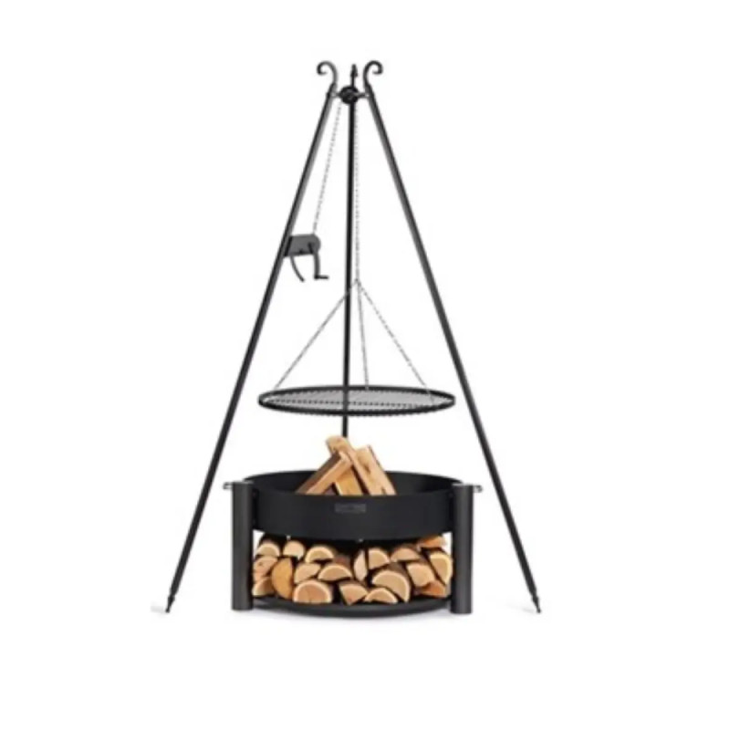 Cook King Montanaâ 80 Cm Havebålfad Med 180 Cm Trefod Grillrist Og Hejs