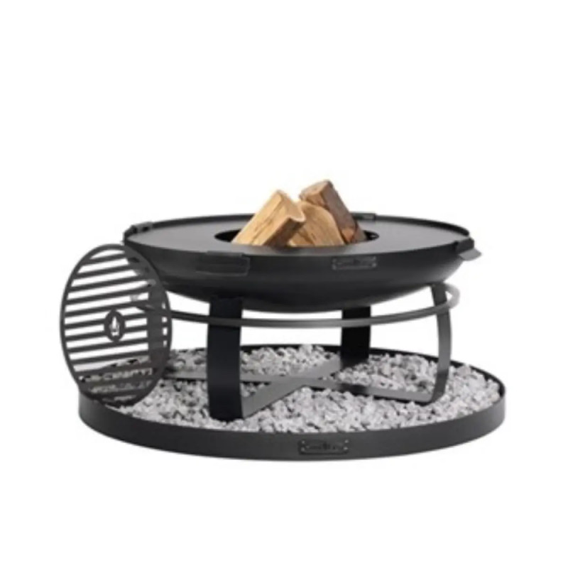 Cook King Vikingâ 80 Cm Havebålfad Med Grillplade Grillrist Og Rund Stenbase